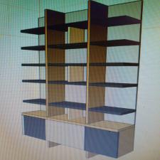 Knihovna od prvních návrhů po vyskládání oblíbených titulů...